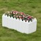 Gardenised White Vinyl Raised Planter Box 35.5"X15.75" Screwless Garden Bed